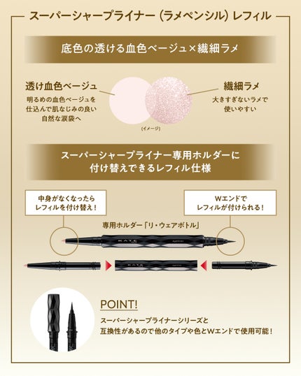 ケイト スーパーシャープライナー(ラメペンシル)レフィル/KATE/ペンシルアイライナーを使ったクチコミ(3枚目)