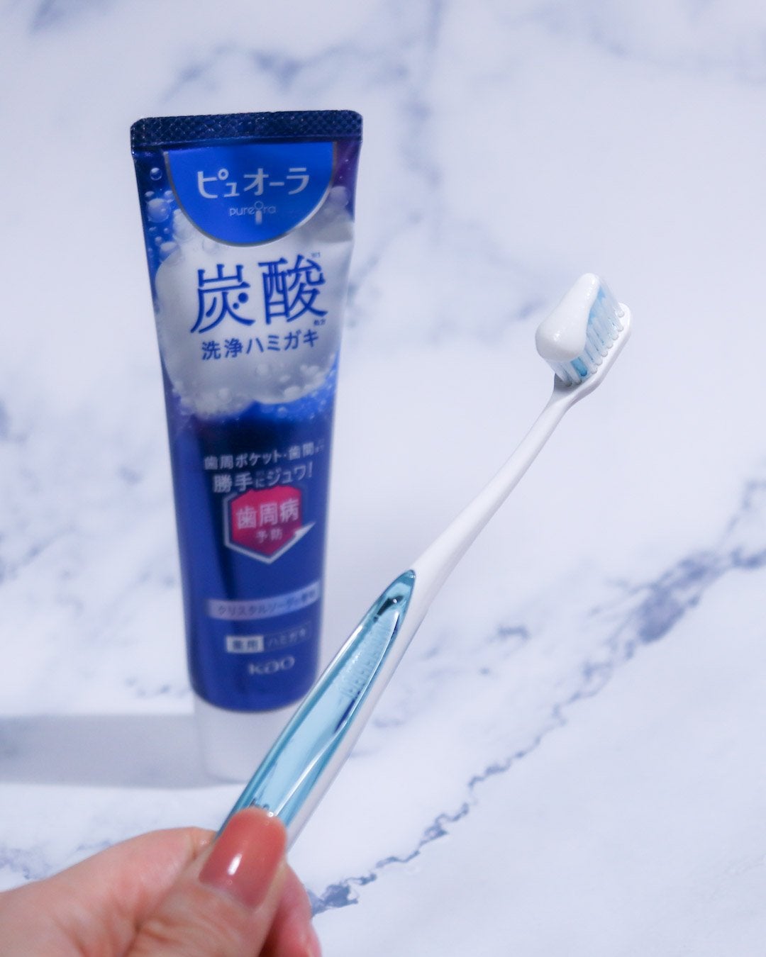 ピュオーラ 炭酸ハミガキ【医薬部外品】/ピュオーラ/歯磨き粉を使ったクチコミ(3枚目)