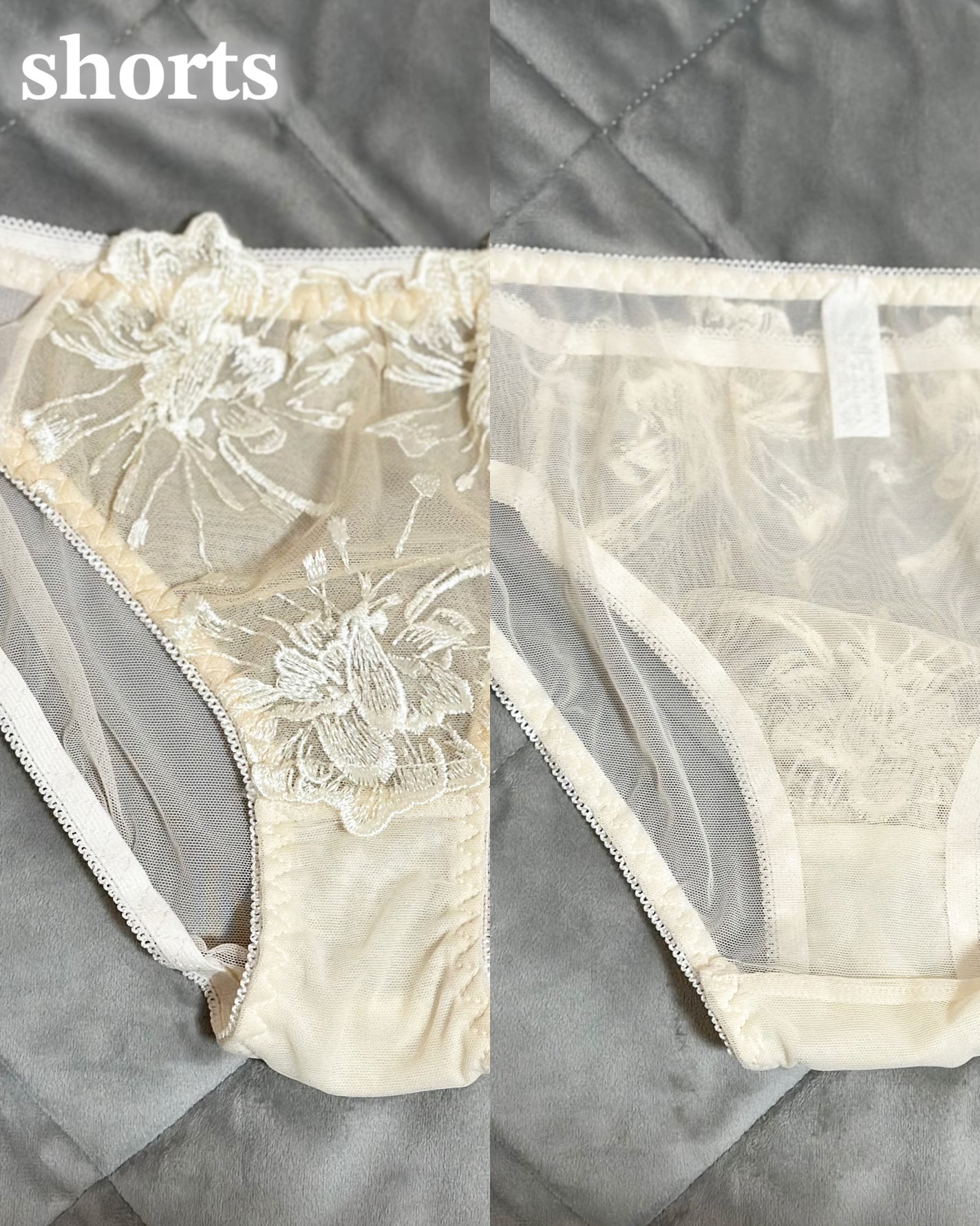 【ノンワイヤー】下厚パッド 花柄総レースブラセット/LikeWillow/その他を使ったクチコミ(5枚目)