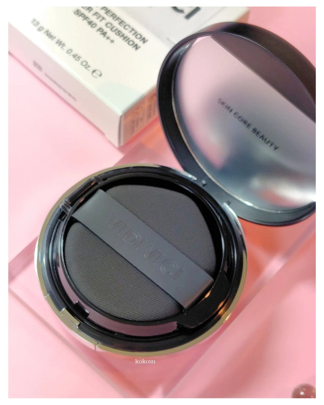 ブラックパーフェクション カバーフィットクッション/VIDIVICI/クッションファンデーションを使ったクチコミ(3枚目)