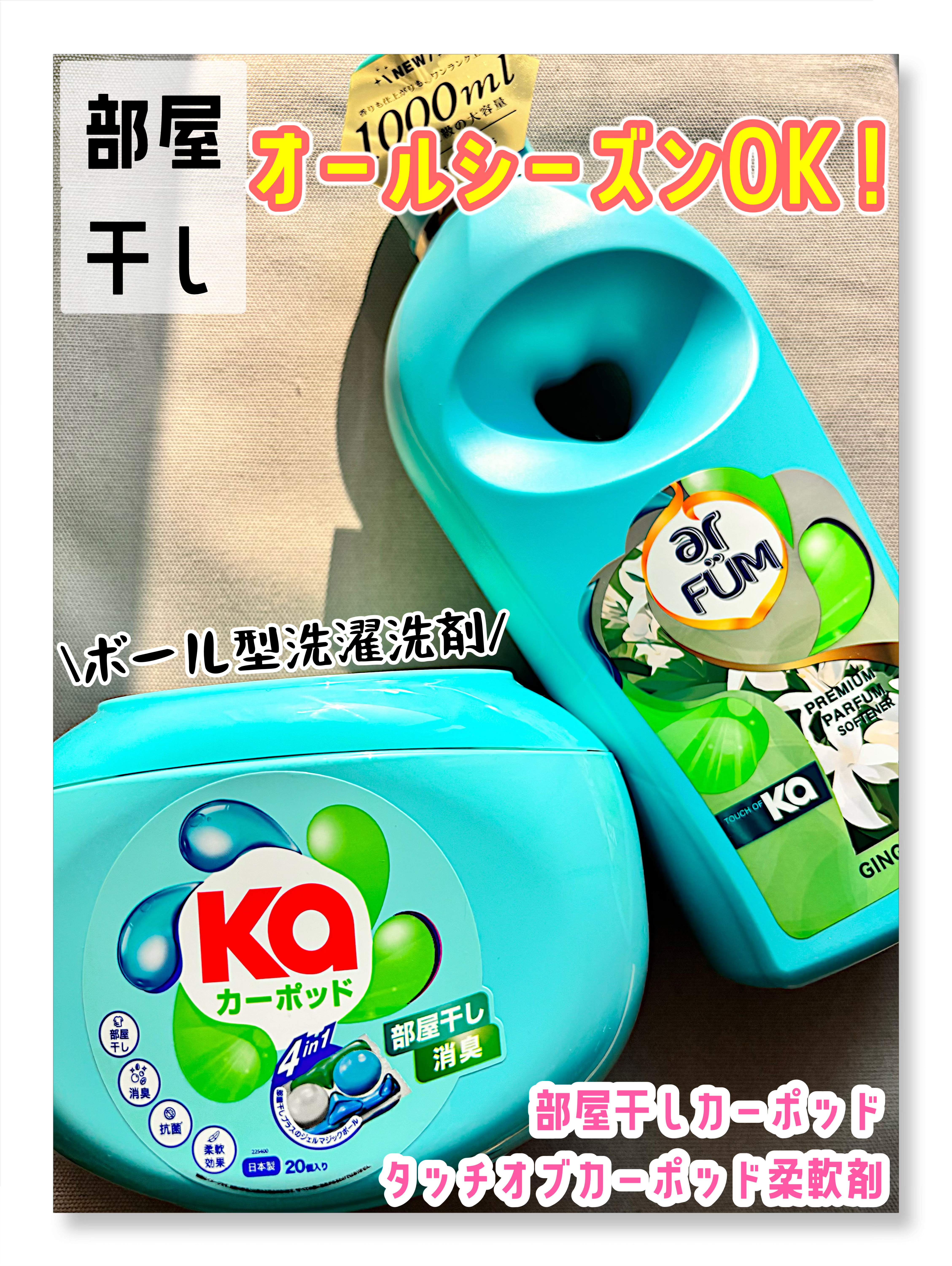 #PR
王子製薬
【カーポッド 部屋干しEX】
【Touch of Ka ジンジャーフラワーフレッシュシトラスの香り】

ボール型洗濯洗剤と柔軟剤のセットです

洗浄力・抗菌力に優れたボール型洗濯洗剤に部屋干し対策機能をプラスした特化型アイ