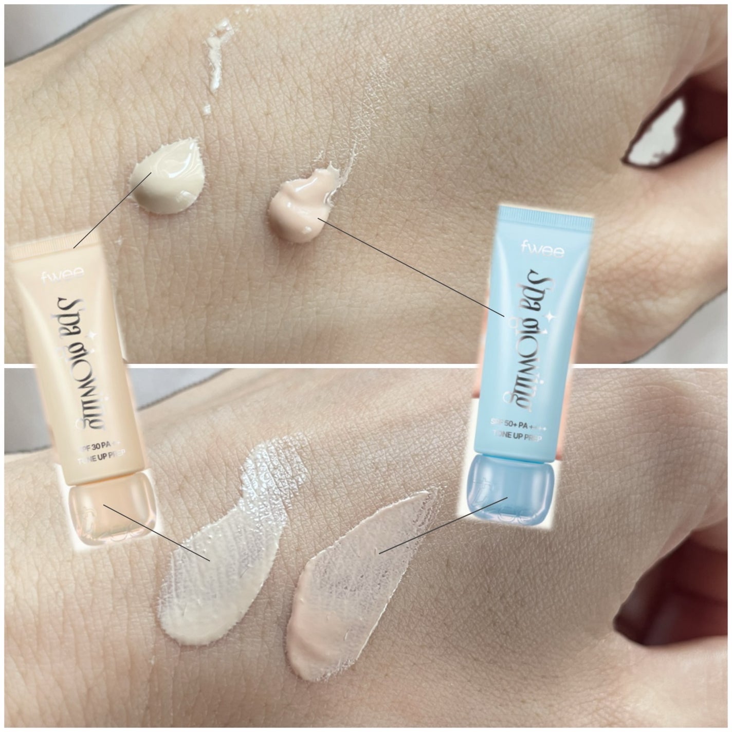 スパグロウUVトーンアップベース/fwee/化粧下地を使ったクチコミ(4枚目)