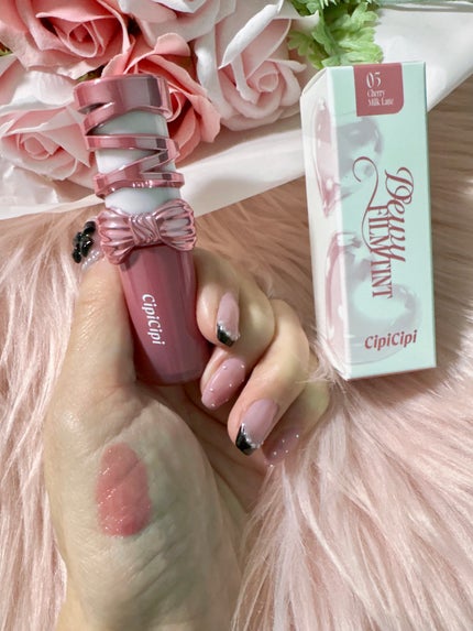 シピシピ デューイフィルムティント R/CipiCipi/リップティントを使ったクチコミ(2枚目)