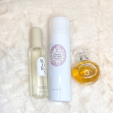 JILL STUART ジルスチュアート ホワイトフローラル フレグランスグロススプレーのクチコミ「💐香りで“褒められ率”UPしてる3つ、正直まとめるね♡
最近ね、友達にも家族にも「今日めっち.....」(1枚目)