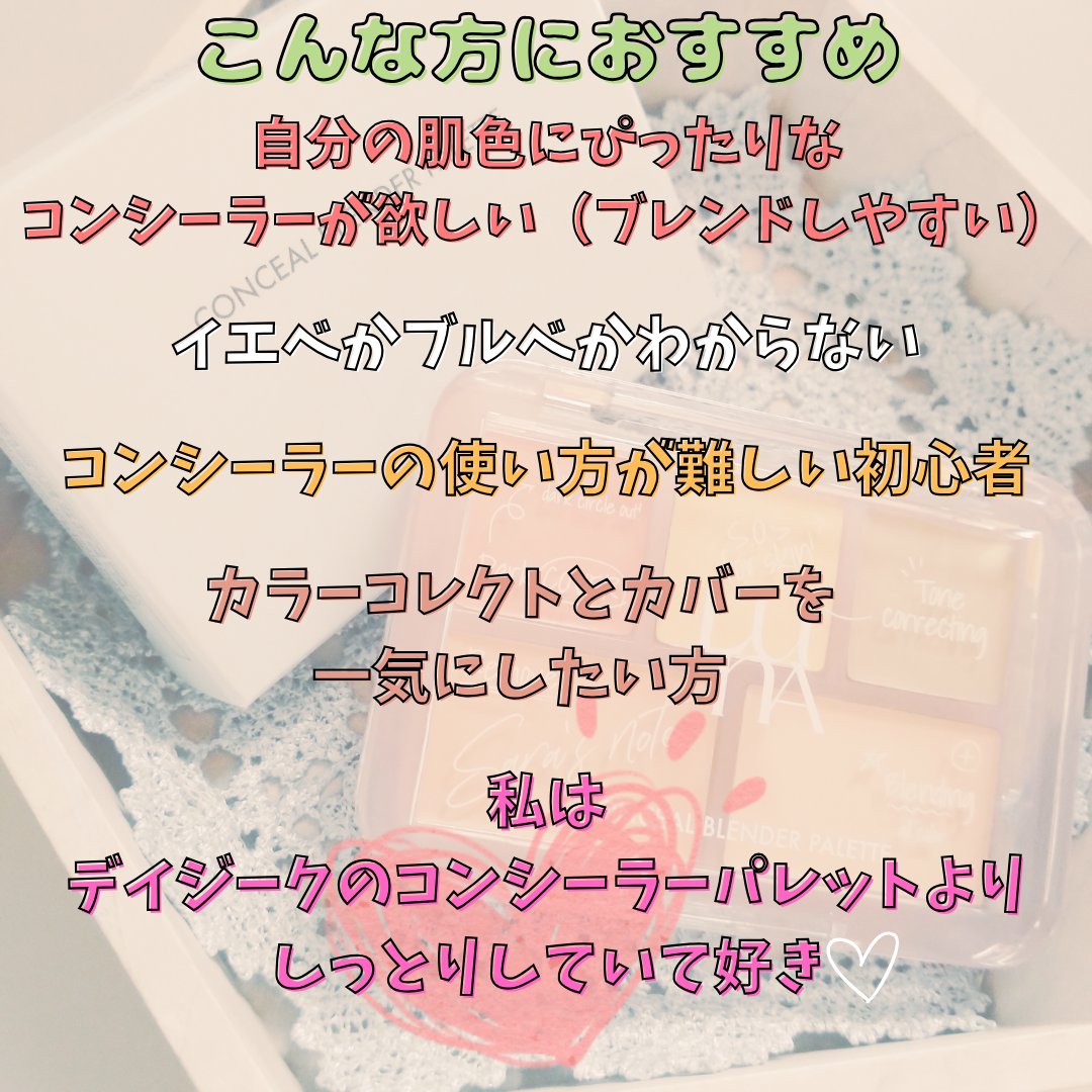 コンシールブレンダーパレット/LUNA/パレットコンシーラーを使ったクチコミ（3枚目）
