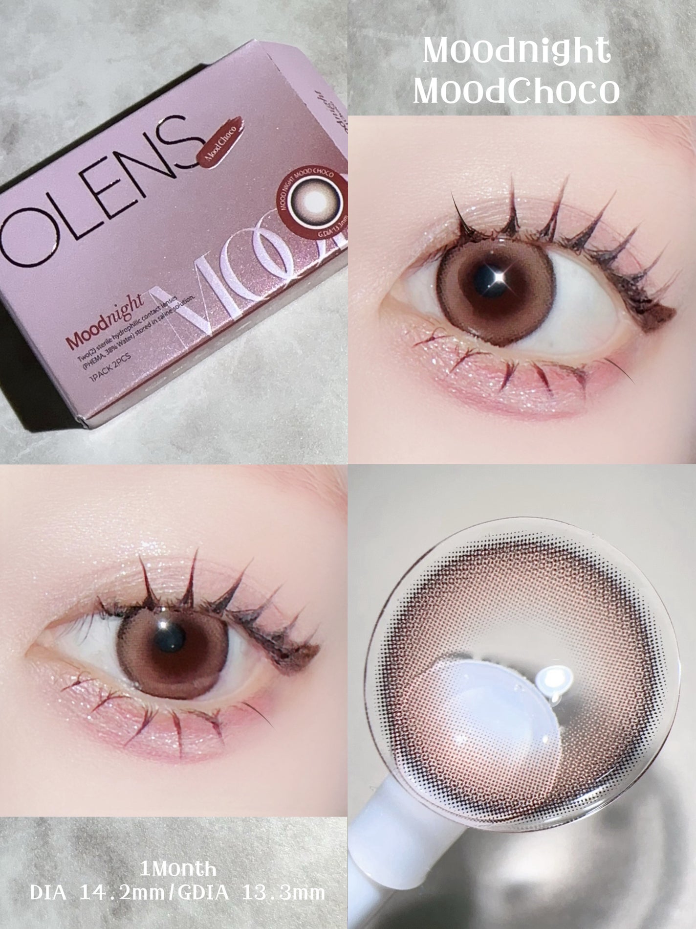 Moodnight 1Month/OLENS/カラーコンタクトレンズを使ったクチコミ(3枚目)