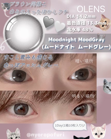 Moodnight 1day/OLENS/カラーコンタクトレンズを使ったクチコミ(4枚目)
