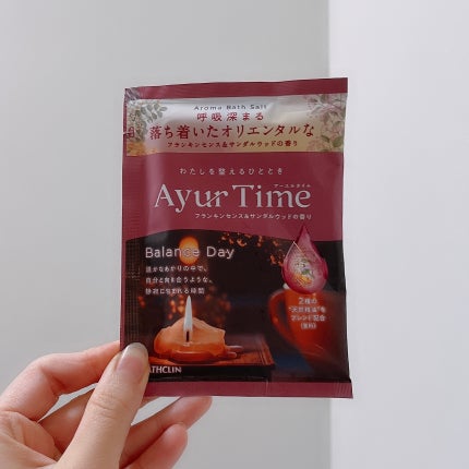 アーユルタイム バランスデイ バスソルト フランキンセンス&サンダルウッドの香り/バスクリン/無機塩系入浴剤を使ったクチコミ(1枚目)