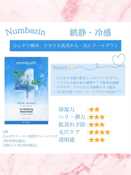 3番 すべすべキメケアシートマスク/numbuzin/シートマスク・パックを使ったクチコミ(7枚目)