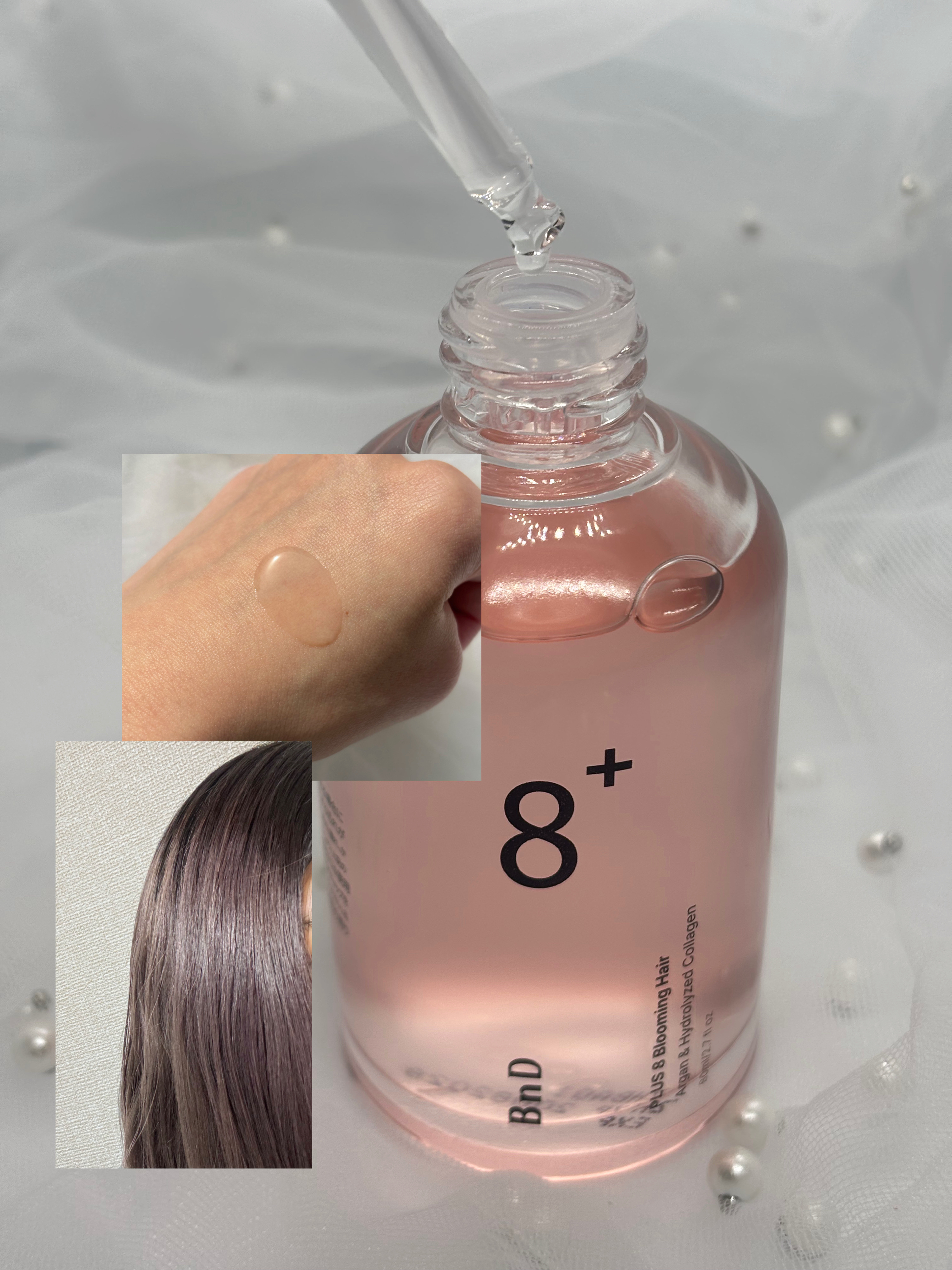 8+ブルーミングヘアオイル　ナチュラルフローラルの香り/BnD/ヘアオイルを使ったクチコミ（2枚目）