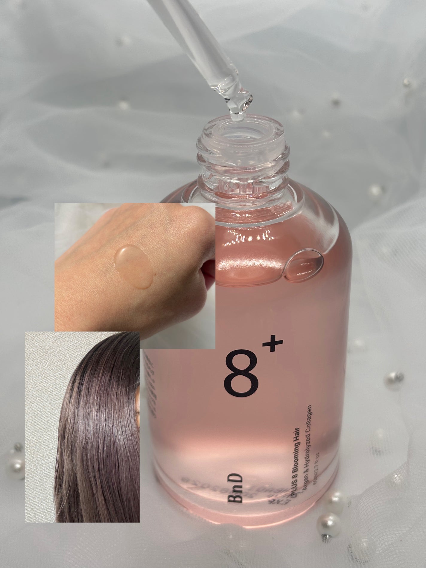 8+ブルーミングヘアオイル ナチュラルフローラルの香り/BnD/ヘアオイルを使ったクチコミ(2枚目)