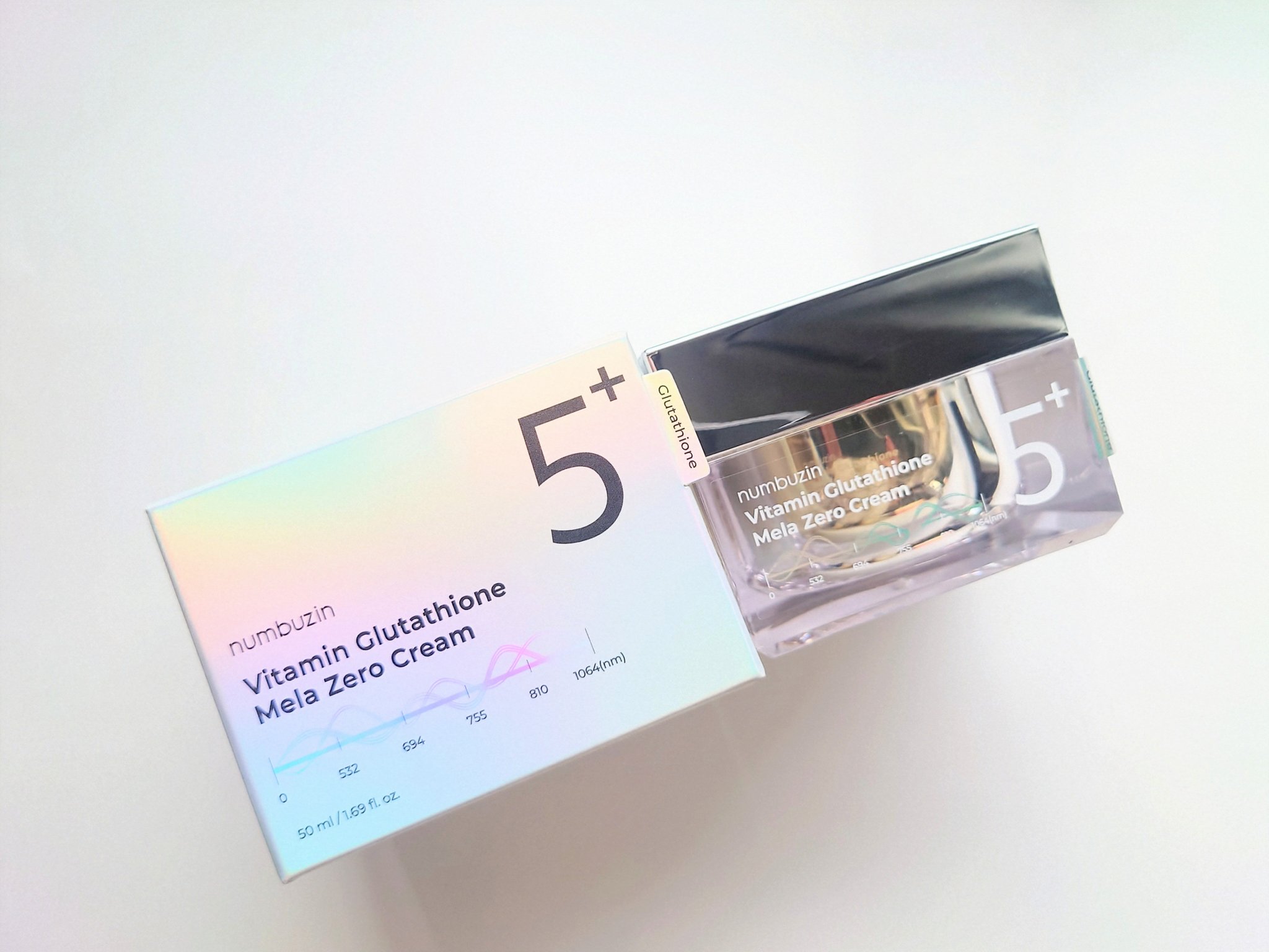 5番 白玉グルタチオンCメラゼロクリーム/numbuzin/フェイスクリームを使ったクチコミ（1枚目）