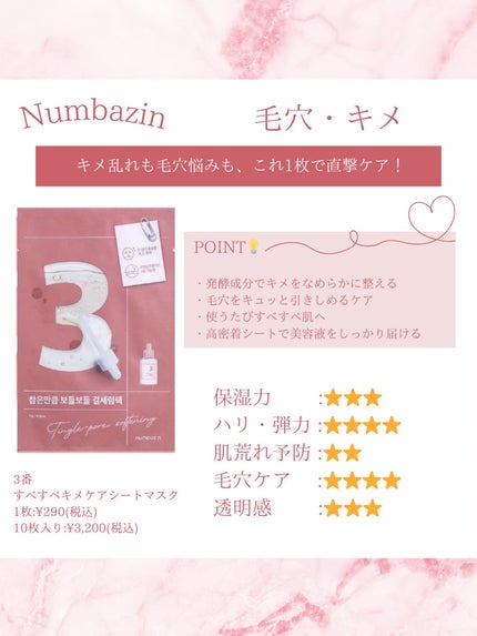 3番 すべすべキメケアシートマスク/numbuzin/シートマスク・パックを使ったクチコミ(6枚目)