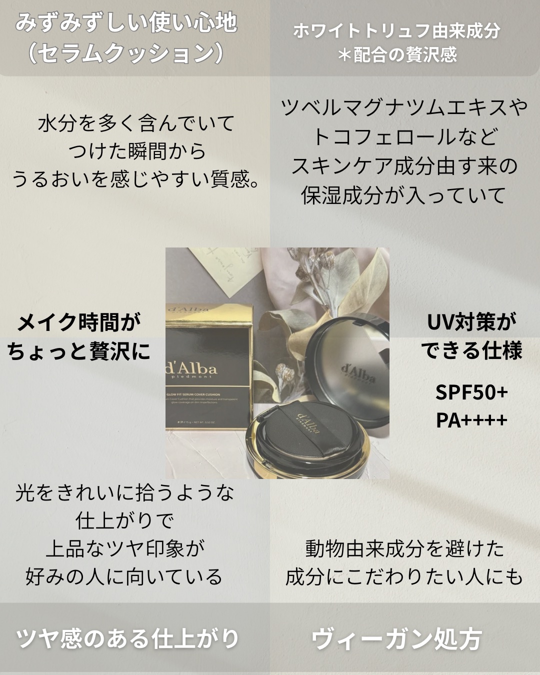 グロウフィットセラムカバークッション/ダルバ/クッションファンデーションを使ったクチコミ（3枚目）