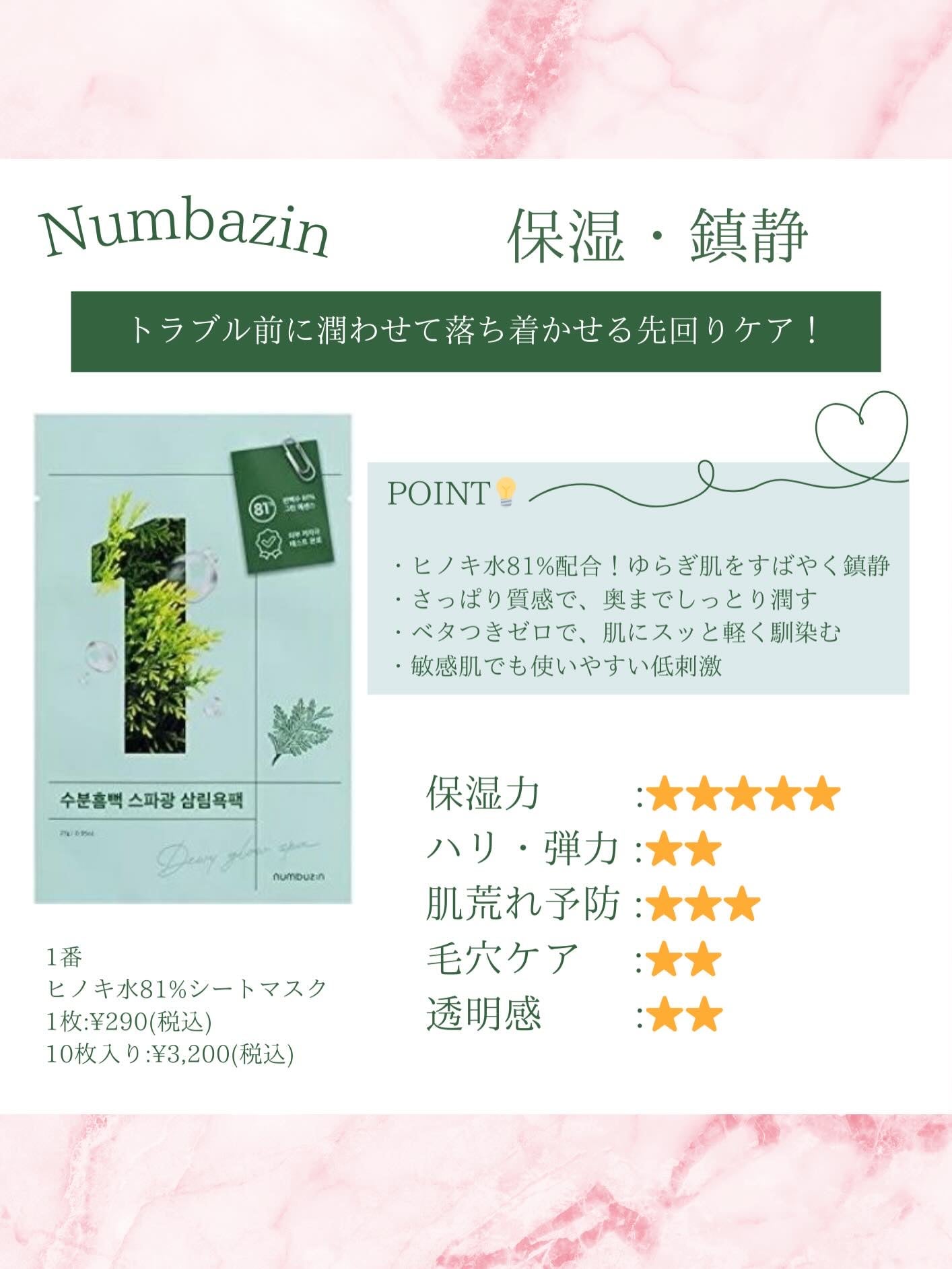 3番 すべすべキメケアシートマスク/numbuzin/シートマスク・パックを使ったクチコミ(2枚目)