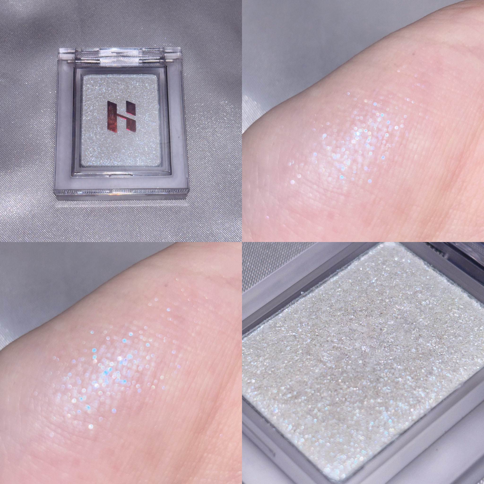 HOLIKA HOLIKA マイフェイブ　ピースアイフローズンのクチコミ「𓊆 ひんやり涼しげ 煌めき雪結晶ラメ 𓊇




 ⑅     ⑅     ⑅     ⑅  .....」（2枚目）