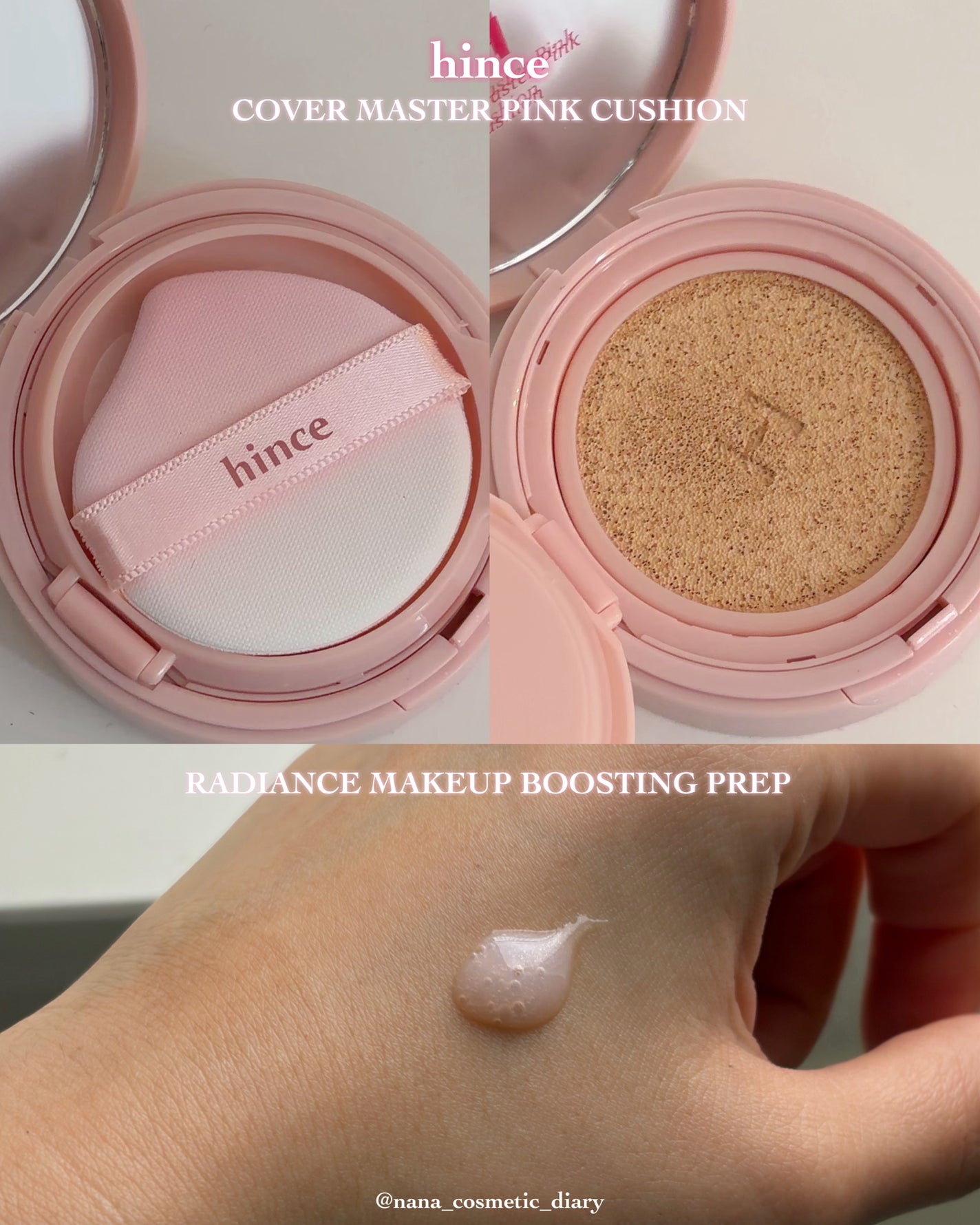 カバーマスターピンククッション/hince/クッションファンデーションを使ったクチコミ(2枚目)