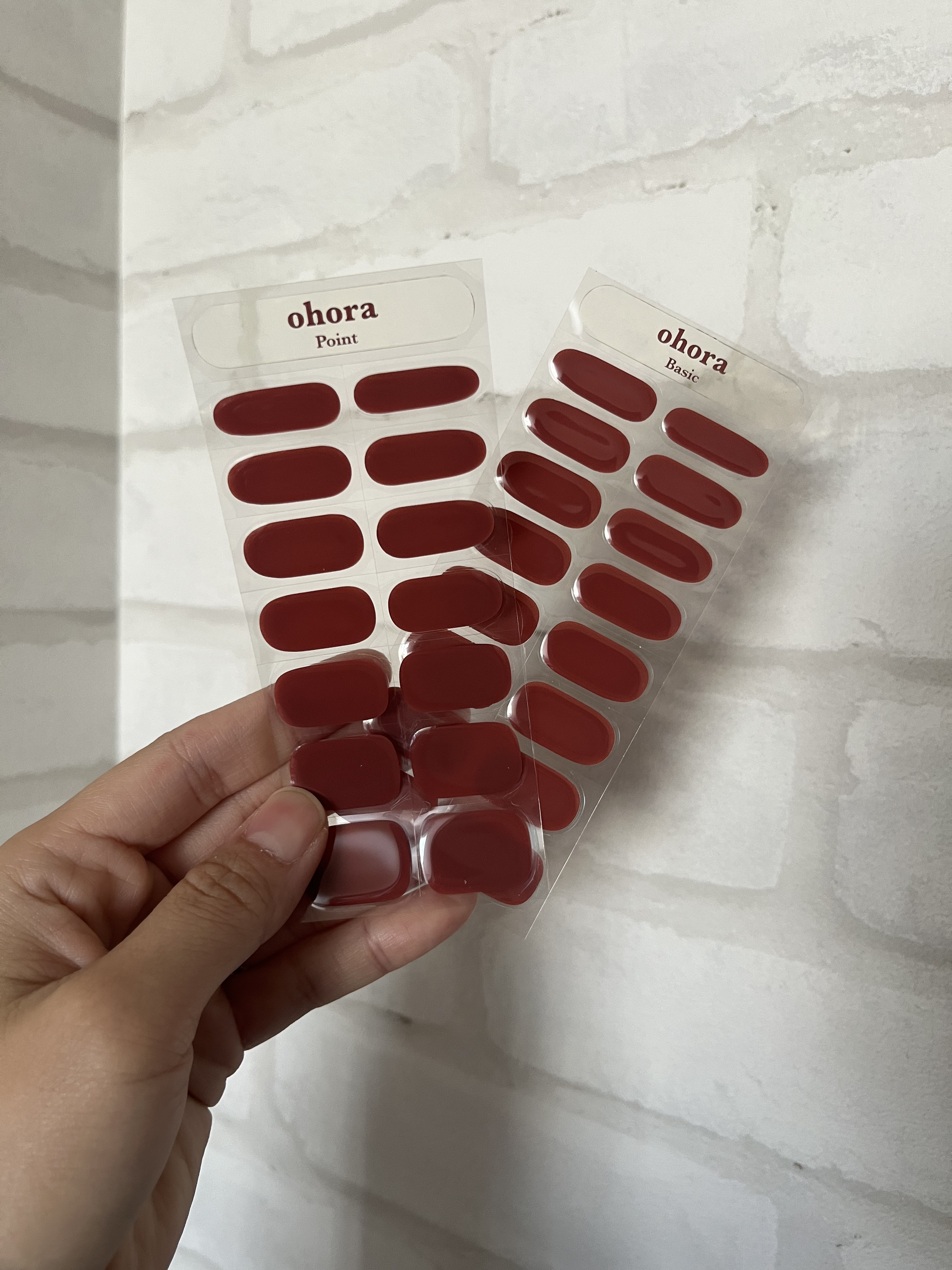 セミキュアジェルネイル（ハンド） NB-016 N Brick /ohora/ネイルシールを使ったクチコミ（2枚目）