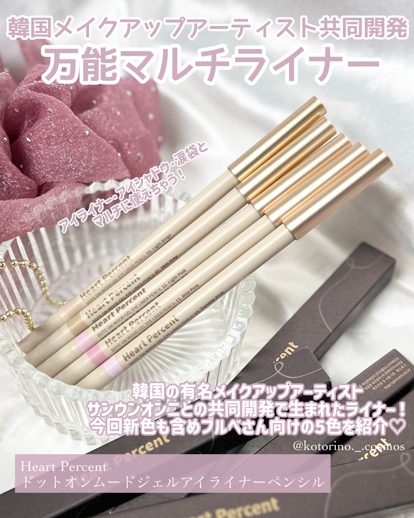 ドットオンムードジェルアイライナーペンシル/Heart Percent/ジェルアイライナーを使ったクチコミ(2枚目)