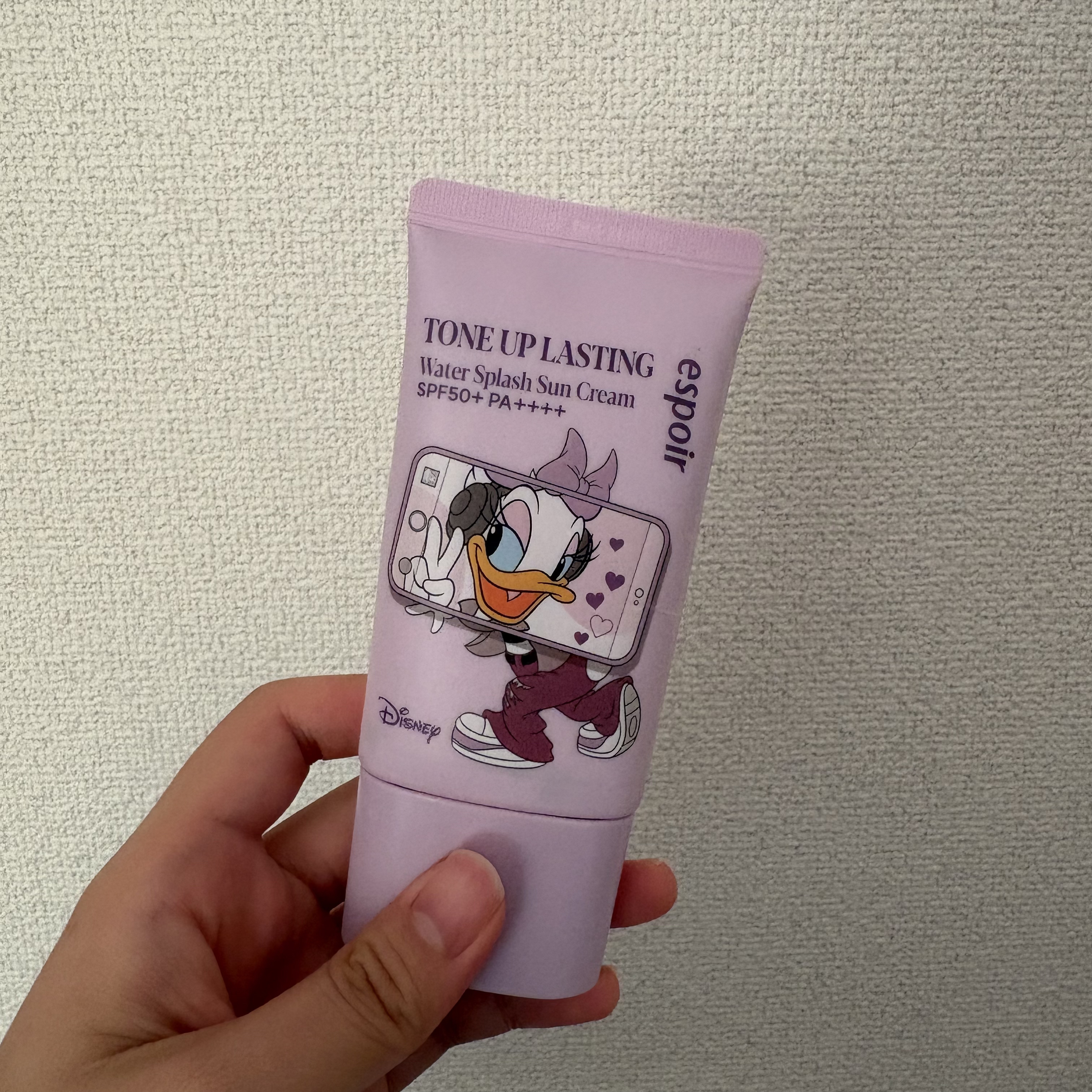 ウォータースプラッシュサンクリーム トーンアップラスティング ディズニーエディション/espoir/日焼け止めクリームを使ったクチコミ（1枚目）