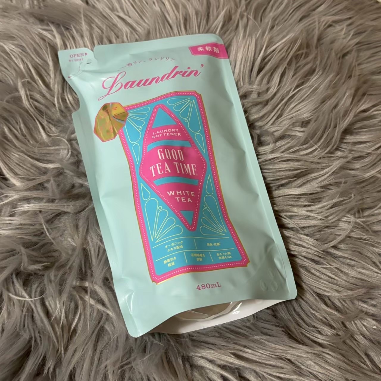 柔軟剤 グッドティータイム ホワイトティーの香り 詰替え用 480ml/ランドリン/柔軟剤を使ったクチコミ（1枚目）