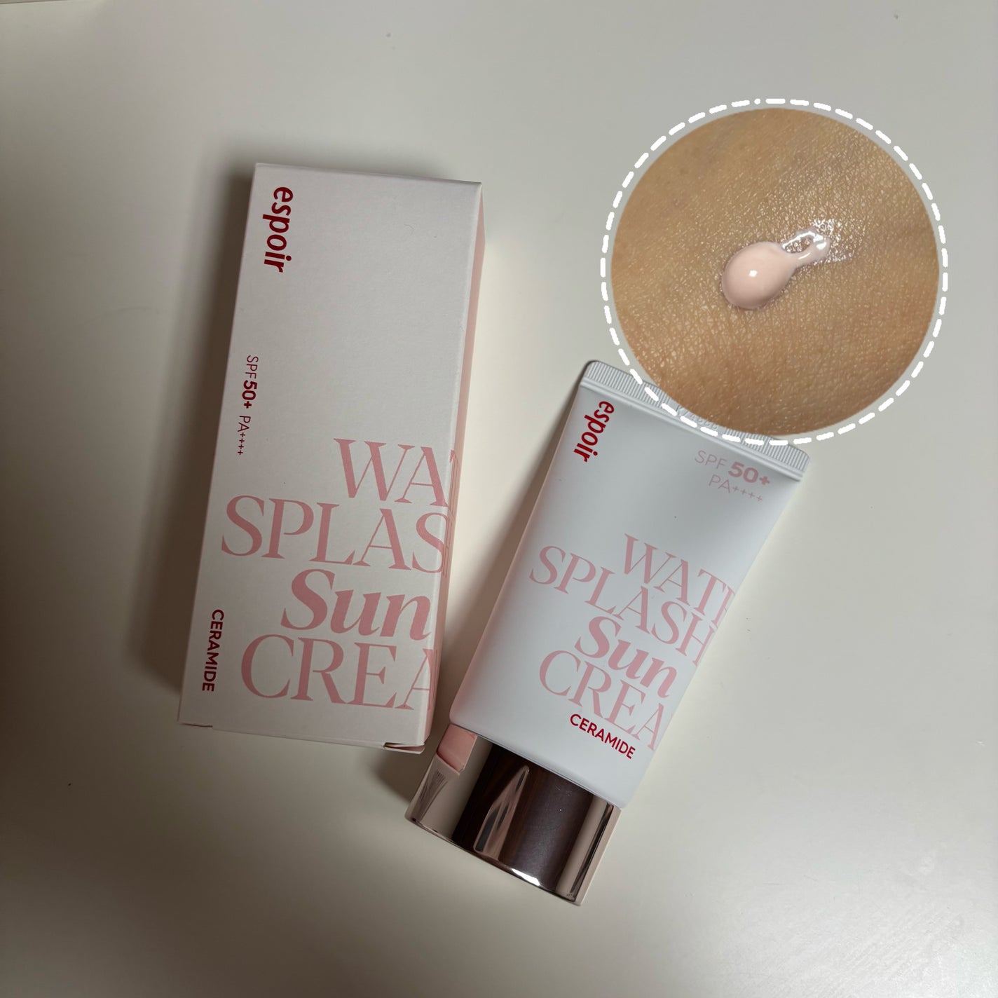 ウォータースプラッシュサンクリーム セラミド/espoir/日焼け止めクリームを使ったクチコミ(4枚目)