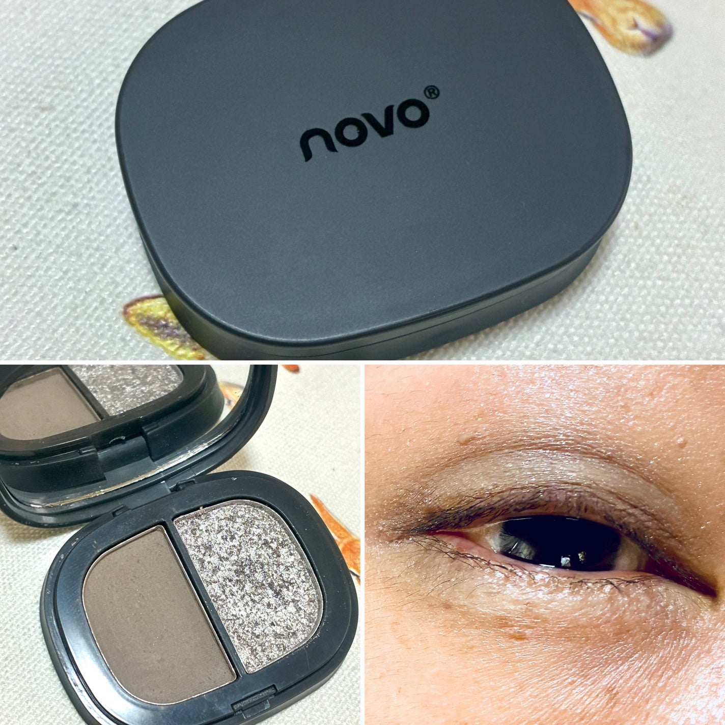 さき on LIPS 「最近700円くらいで買った、NOVOというメーカーのアイシャド..」(1枚目)