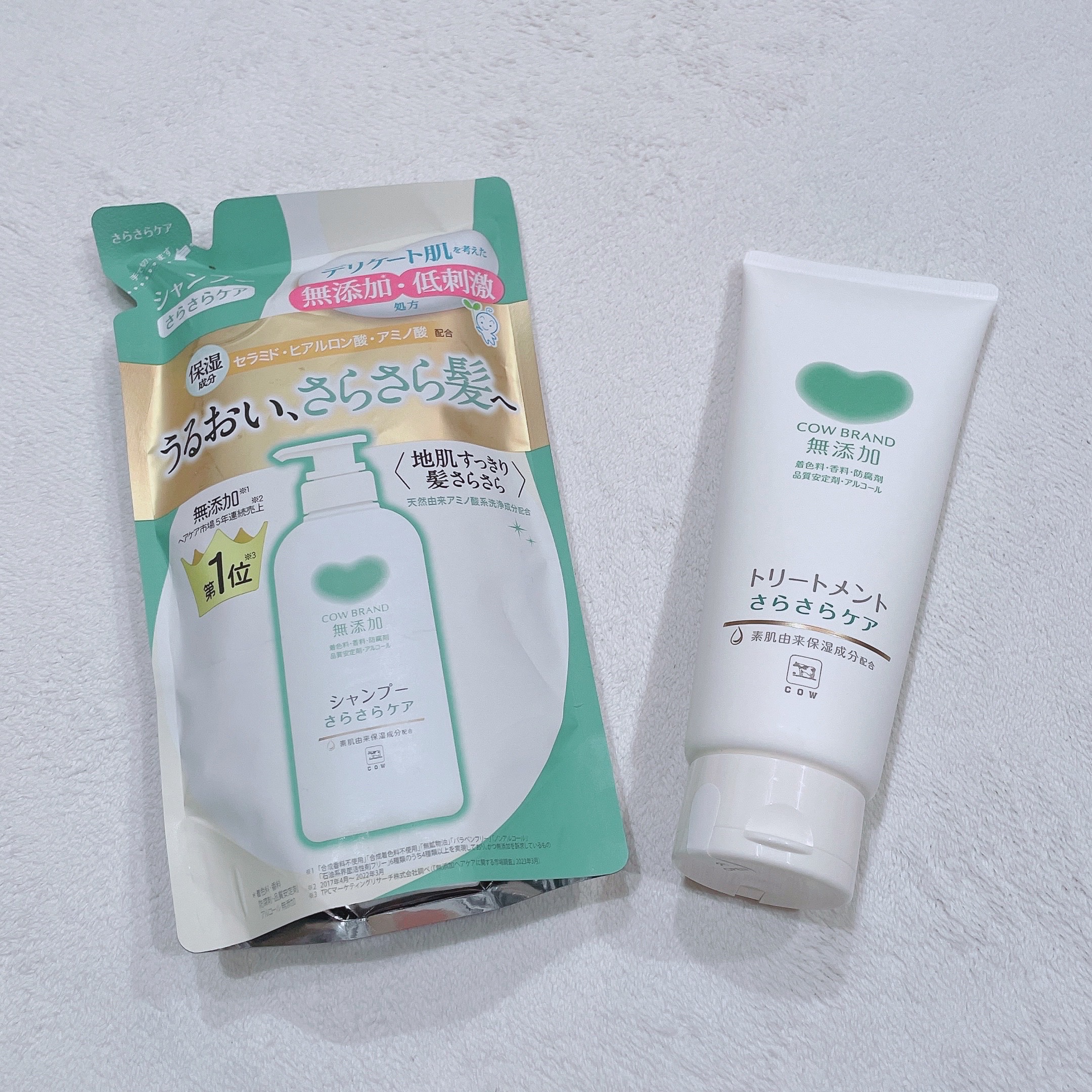 シャンプー／トリートメント <さらさらケア＞ シャンプー 詰替用 360ml/カウブランド無添加/市販シャンプーを使ったクチコミ（1枚目）