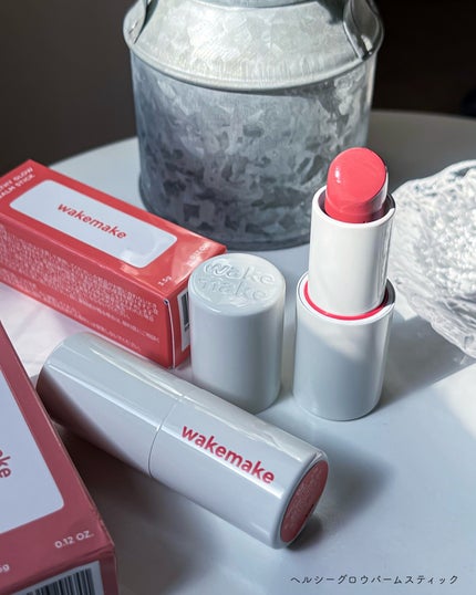 ヘルシーグロウバームスティック/wakemake/口紅を使ったクチコミ(5枚目)