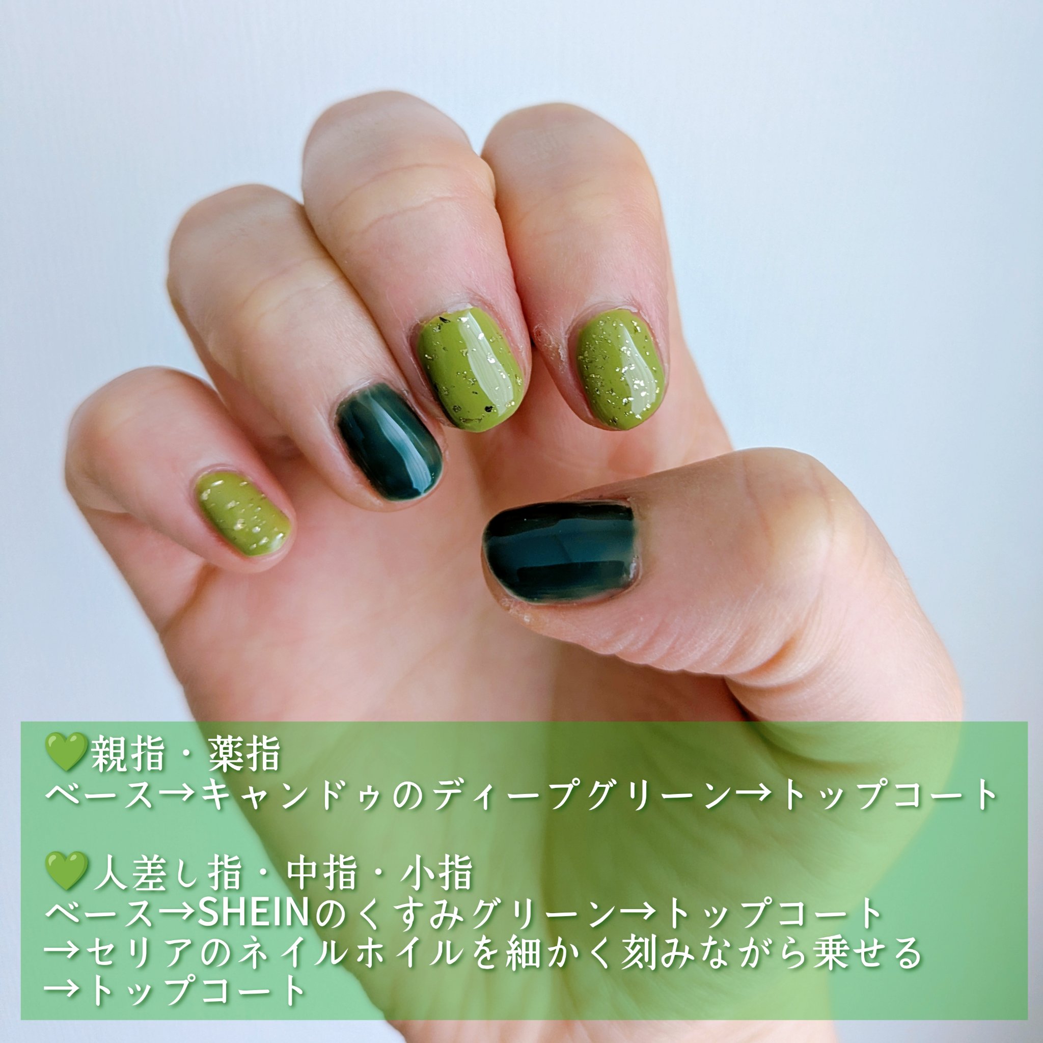 ネイルホイル/セリア/ネイルシールを使ったクチコミ（2枚目）