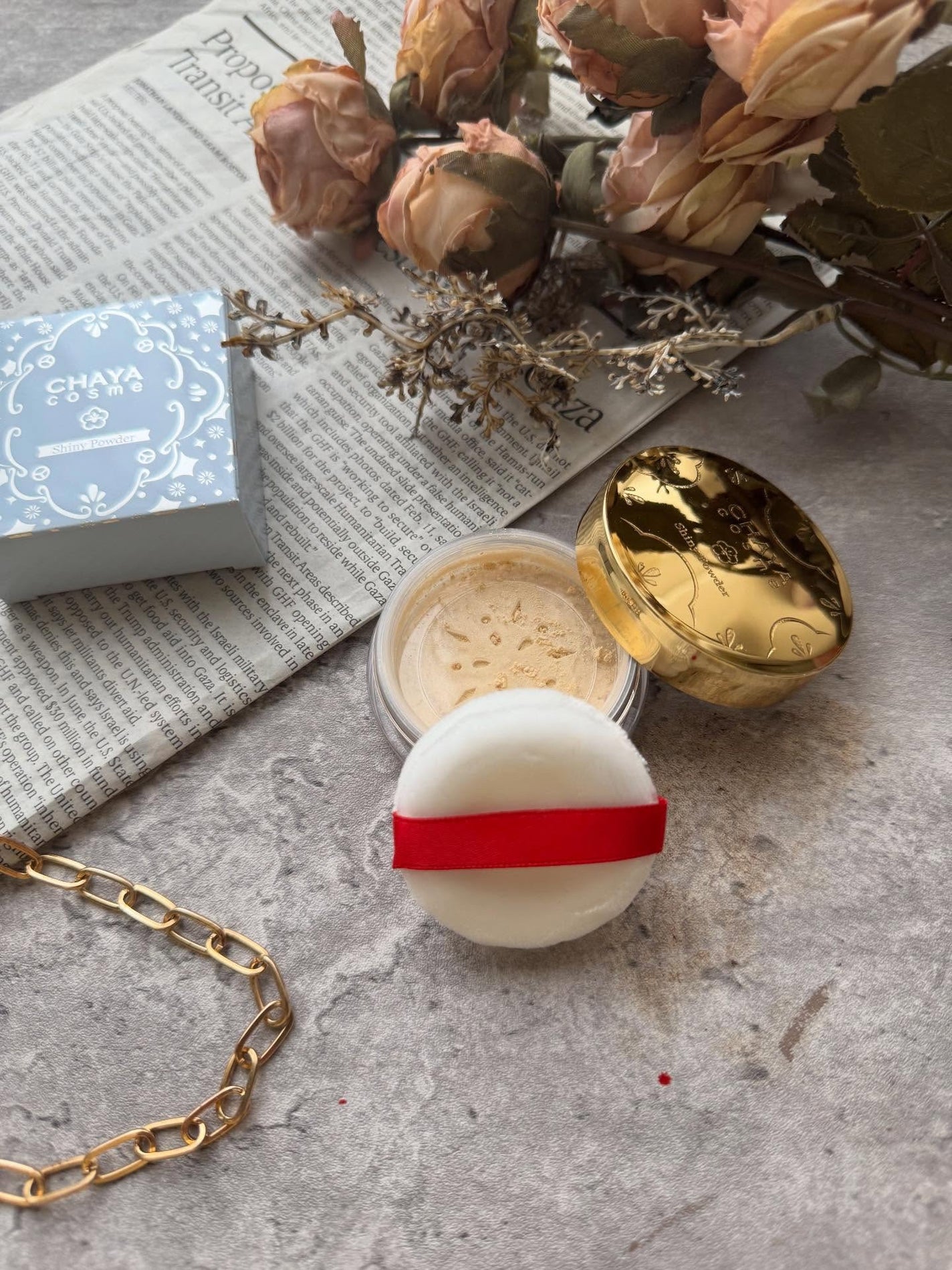 シャイニーパウダー/CHAYA cosme/ルースパウダーを使ったクチコミ(1枚目)