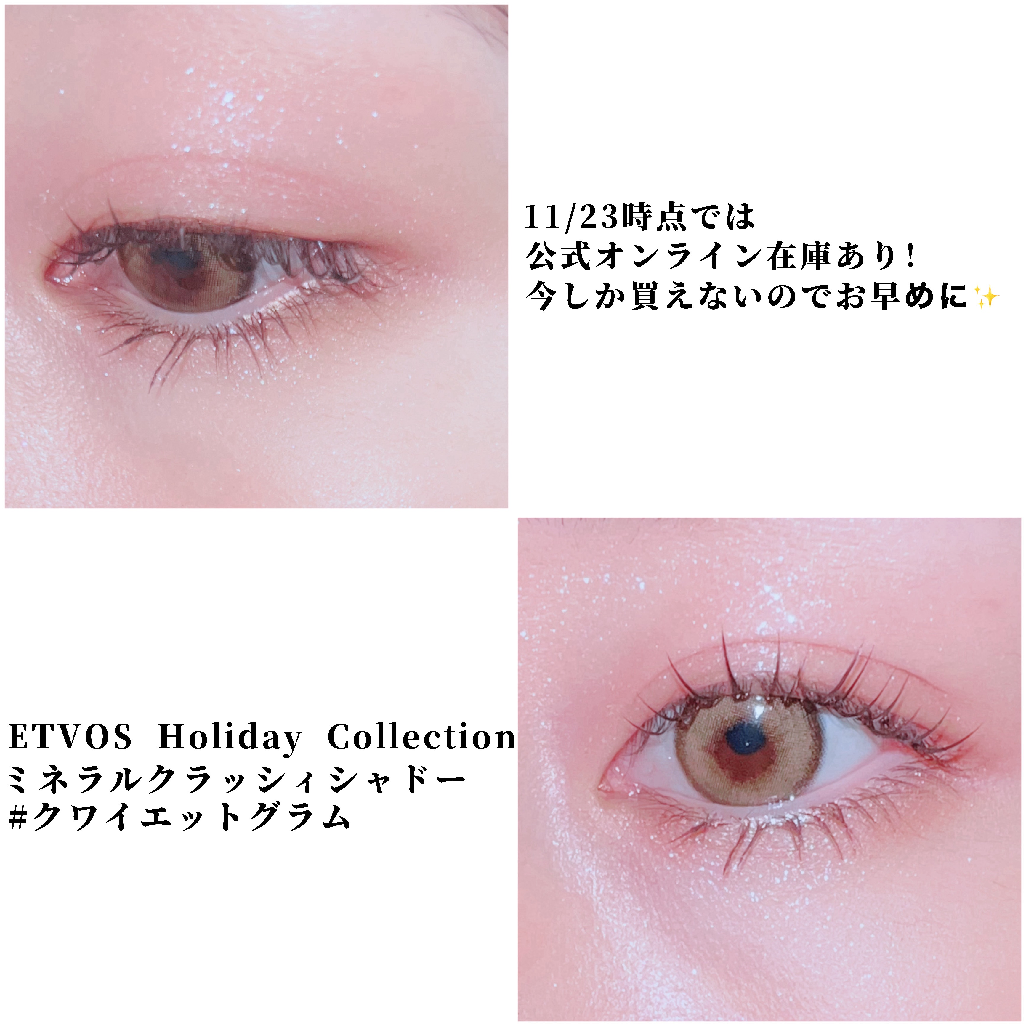 ミネラルクラッシィシャドー/エトヴォス/アイシャドウパレットを使ったクチコミ（3枚目）