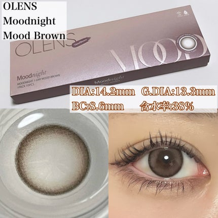 Moodnight 1day/OLENS/カラーコンタクトレンズを使ったクチコミ(2枚目)
