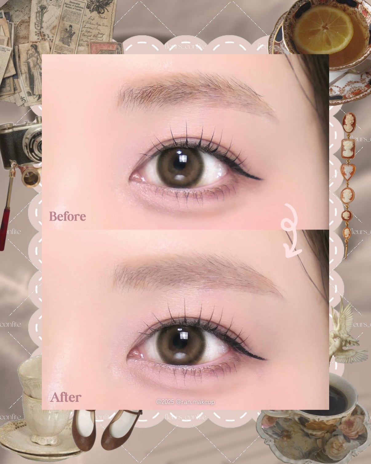 インスパイアスキニーブロウカラ/mude/眉マスカラを使ったクチコミ(2枚目)