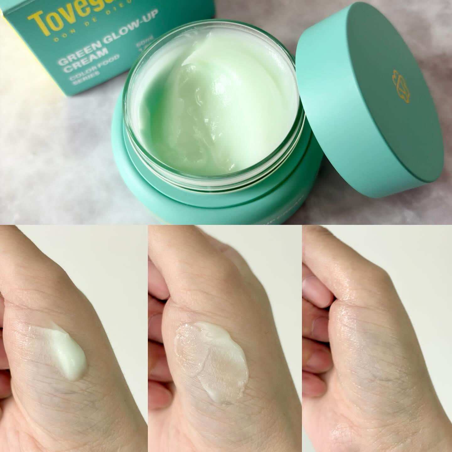 カラーフードシリーズグリーングロウアップクリーム/Tovegan/フェイスクリームを使ったクチコミ（2枚目）