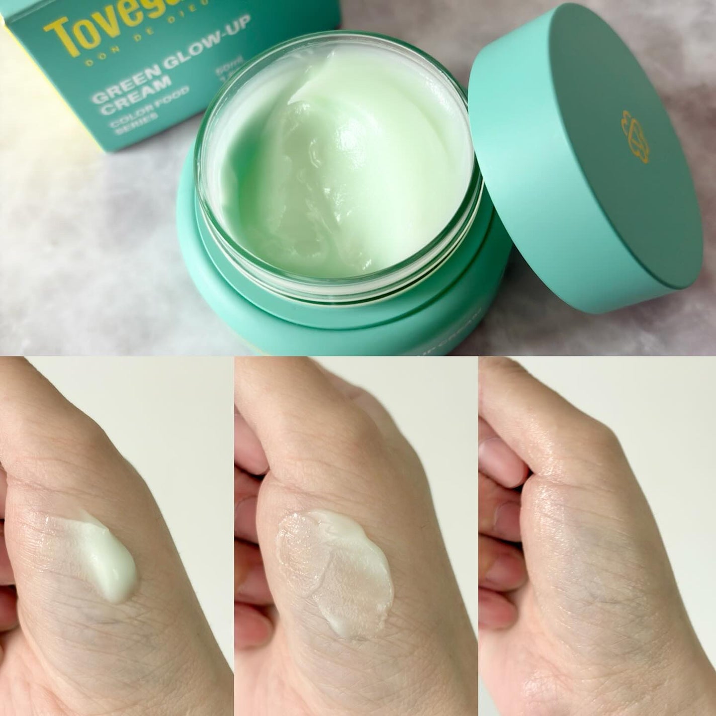 カラーフードシリーズグリーングロウアップクリーム/Tovegan/フェイスクリームを使ったクチコミ(2枚目)