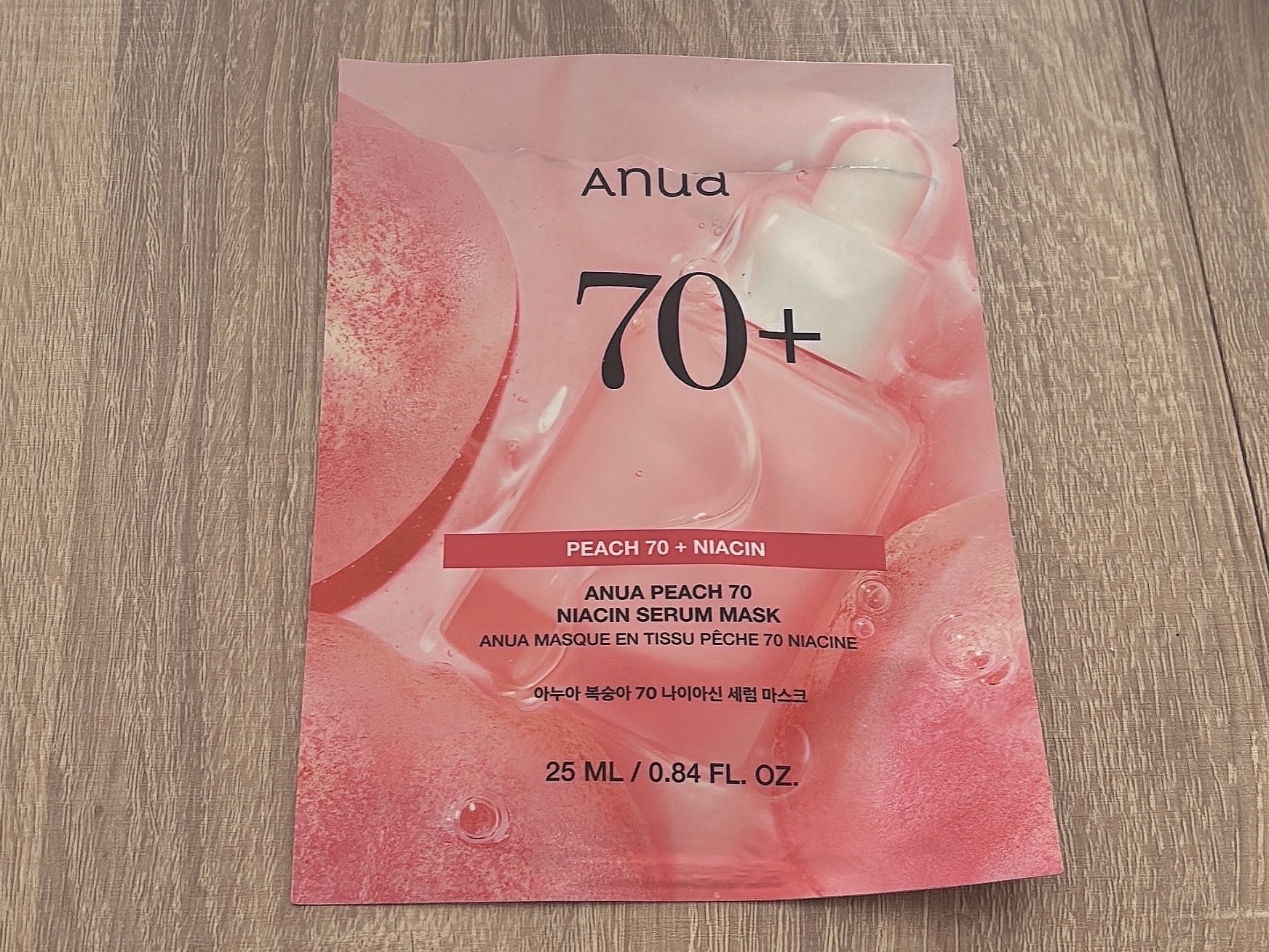 桃70％ナイアシンシートマスク 1枚入り/Anua/シートマスク・パックを使ったクチコミ（1枚目）