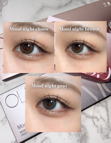 Moodnight 1Month/OLENS/カラーコンタクトレンズを使ったクチコミ(2枚目)