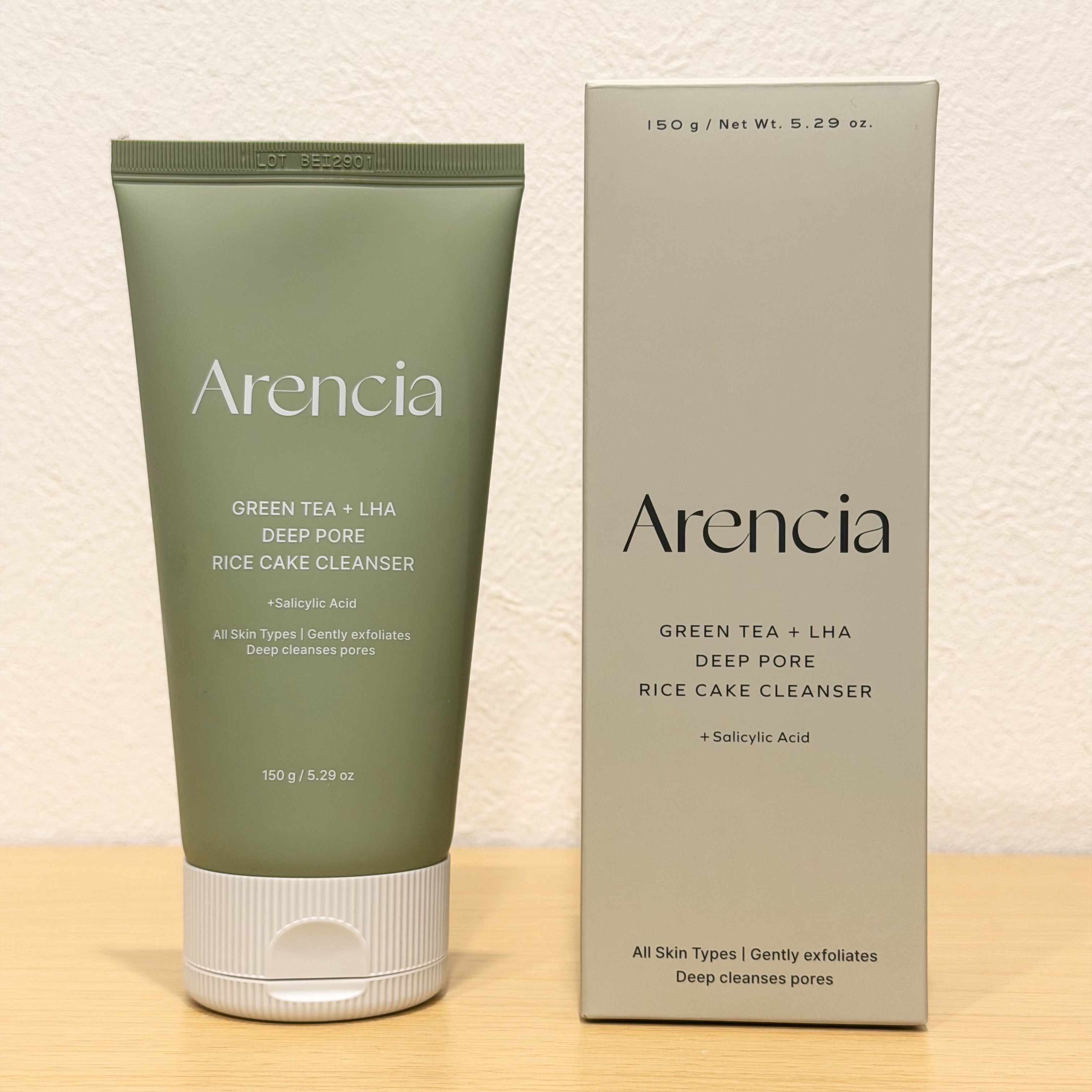 グリーンティー + LHA ディープポア ライスケーキ クレンザー/アレンシア/洗顔フォームを使ったクチコミ（1枚目）