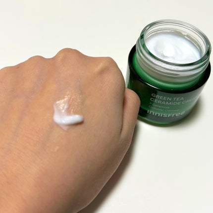 グリーンティー セラミド バリア クリーム/innisfree/フェイスクリームを使ったクチコミ(3枚目)