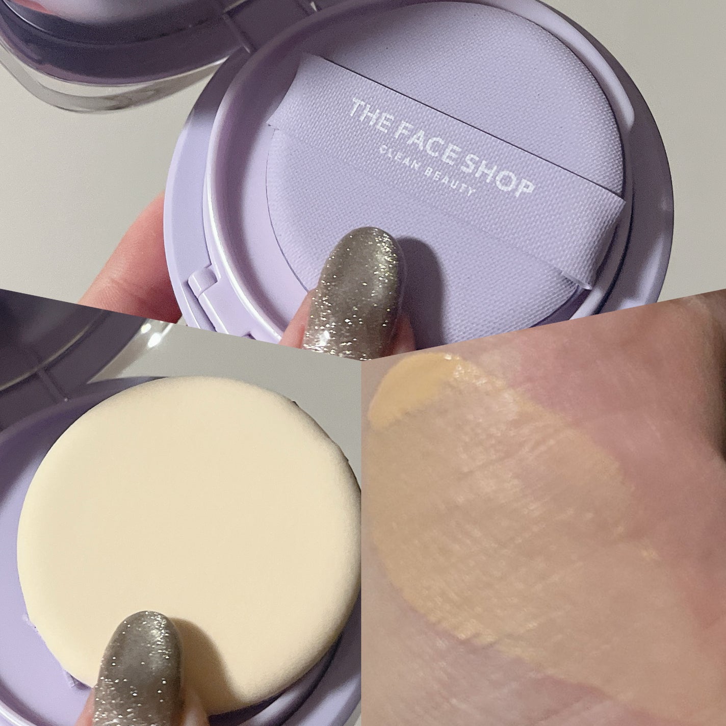 インクラスティングクッションメッシュグロウ/THE FACE SHOP/クッションファンデーションを使ったクチコミ(2枚目)