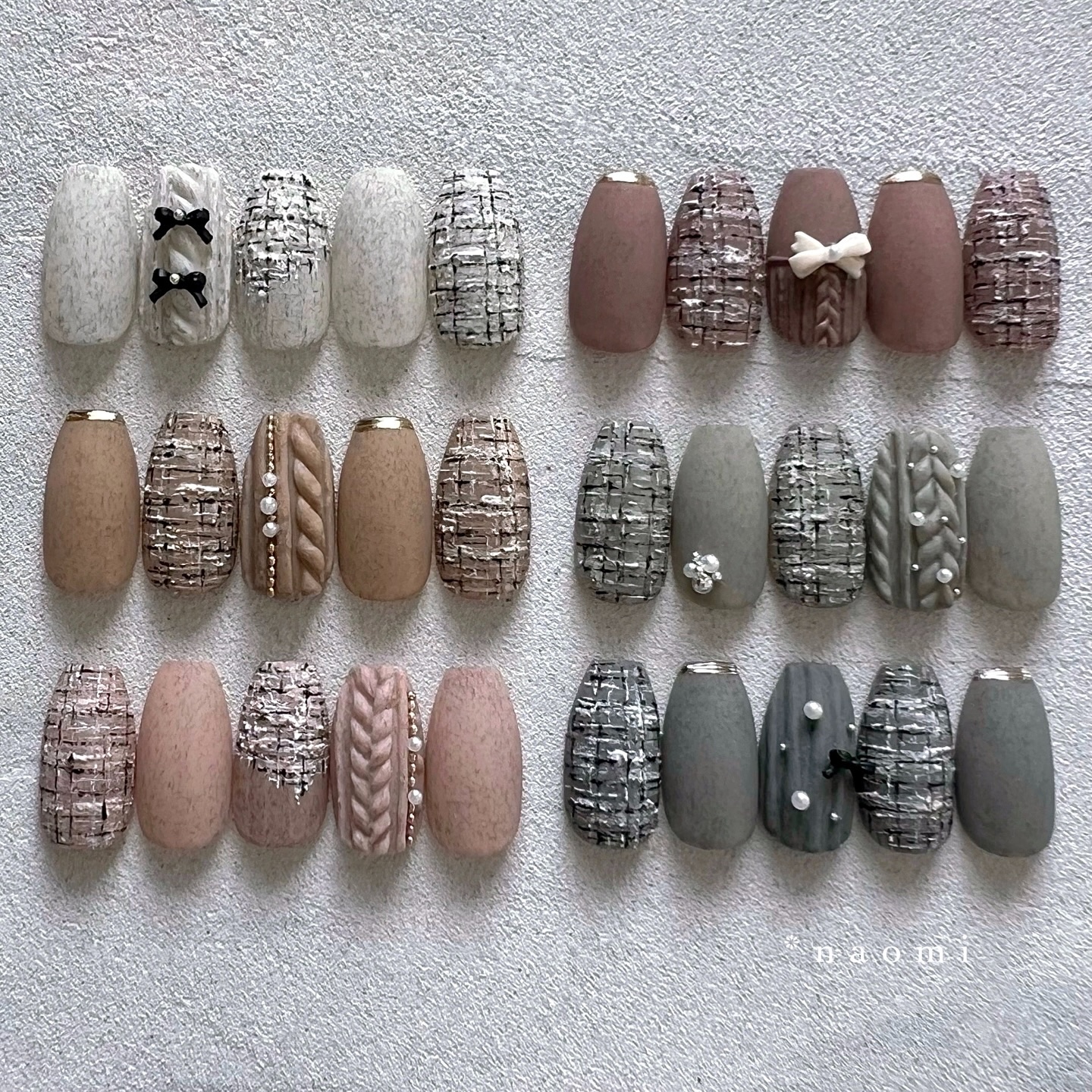 🧶🧶🧶
⁡
⁡
⁡
@tominail.japan 
TOMINAIL*naomi  FURGEL
使用color
▸001
▸007
▸010
⁡
ツイードには
▸197▸198
も使ってます
⁡
▸パール 01XS.01S
▸ブリ