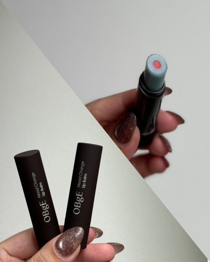 ムードチェンジリップバーム ナチュラルレッド/オブジェ/リップバームを使ったクチコミ(3枚目)