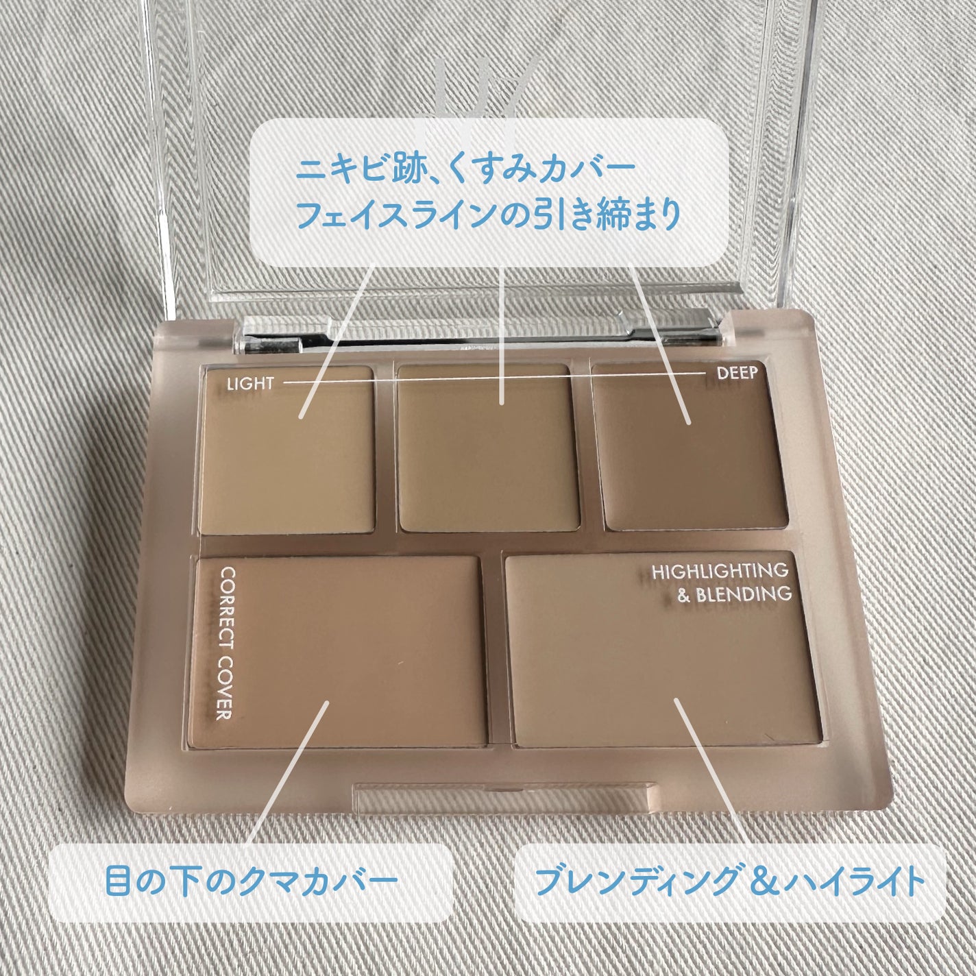 コンシールブレンダーパレット/LUNA/パレットコンシーラーを使ったクチコミ(2枚目)