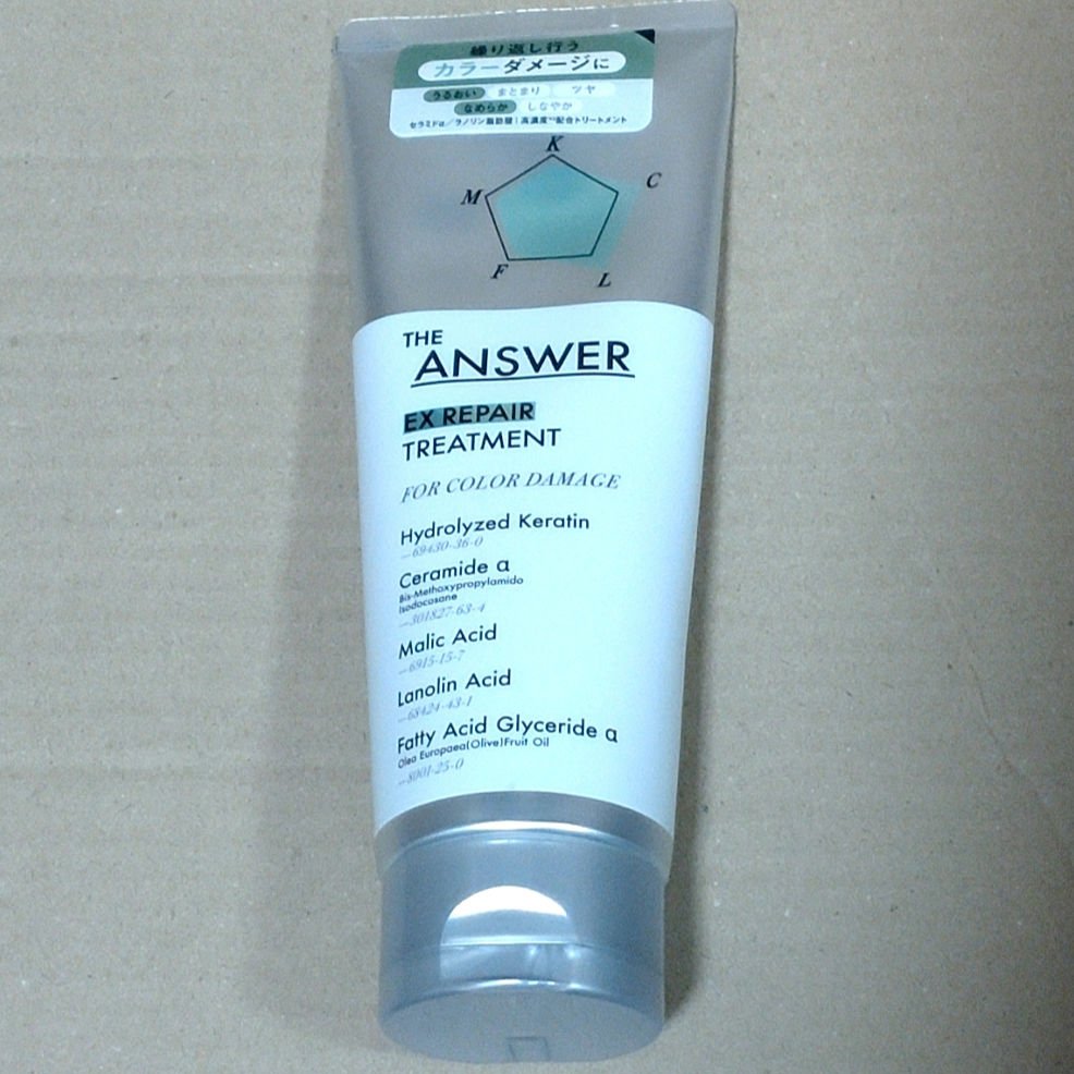 THE ANSWER EXリペアトリートメント FOR COLOR DAMAGE 220g/THE ANSWER/洗い流すヘアトリートメントを使ったクチコミ（1枚目）