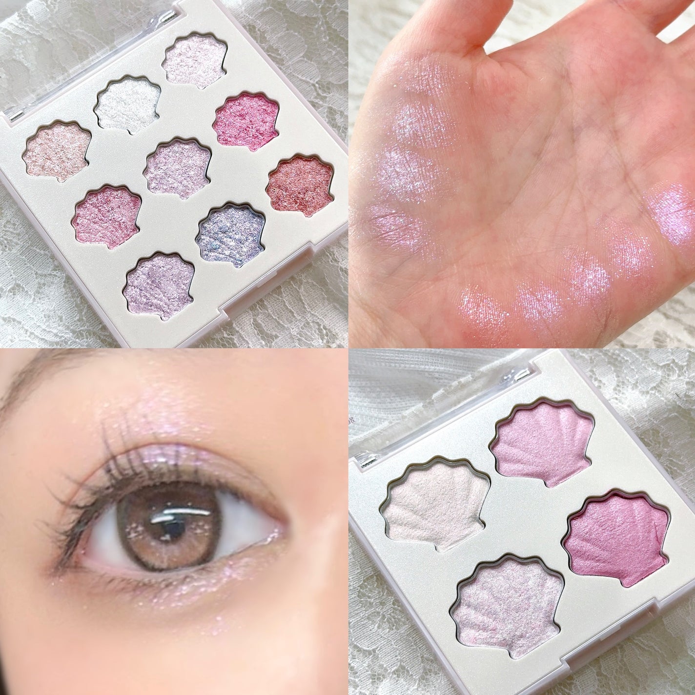 さくら on LIPS 「人魚姫みたいなキラキラグリッターアイシャドウ🥰9色全部ラメだよ..」(2枚目)