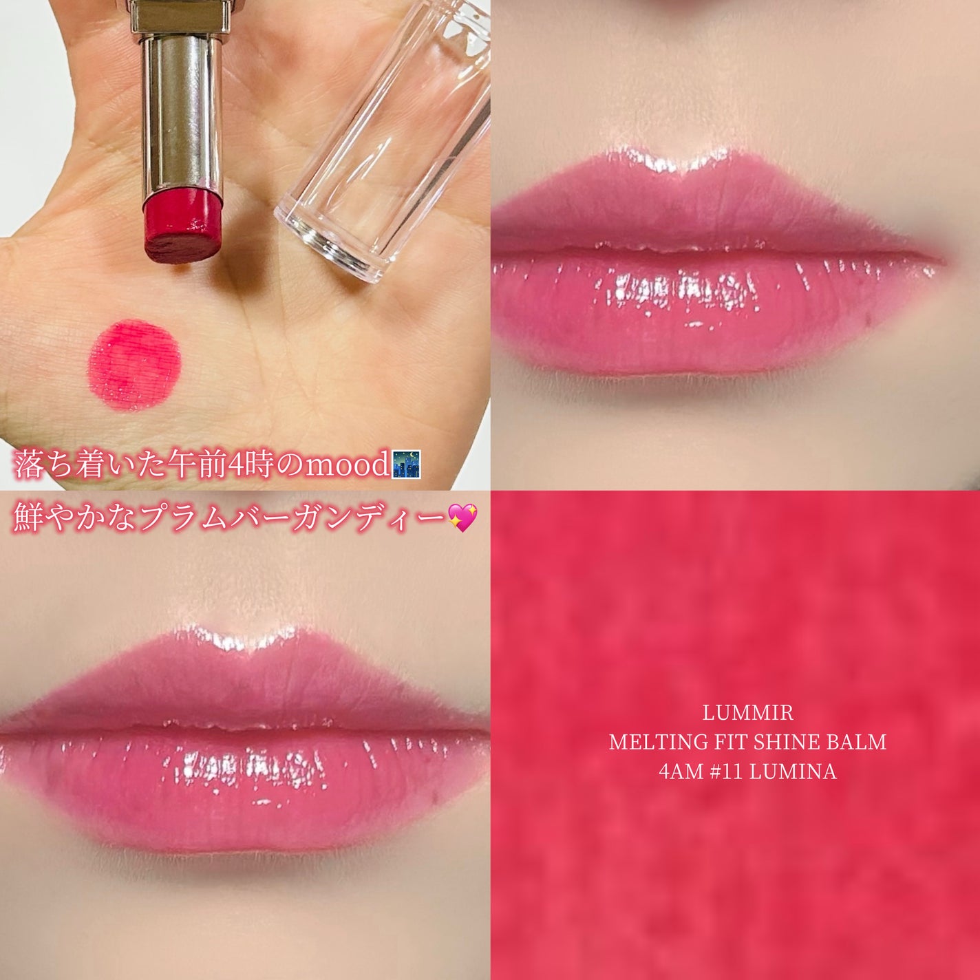 MELTING FIT SHINE BALM/Lummir/口紅を使ったクチコミ(1枚目)