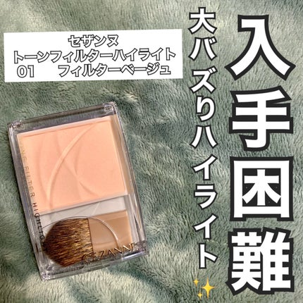 トーンフィルターハイライト/CEZANNE/パウダーハイライトを使ったクチコミ(1枚目)
