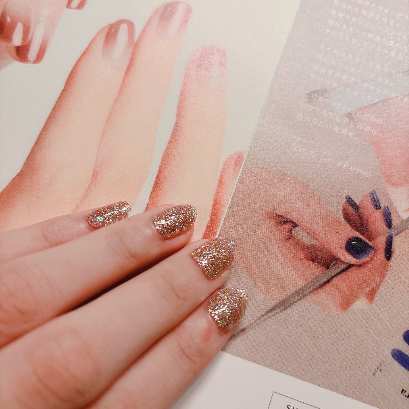 セミキュアジェルネイル(ハンド)/ohora/ネイルシールを使ったクチコミ(1枚目)