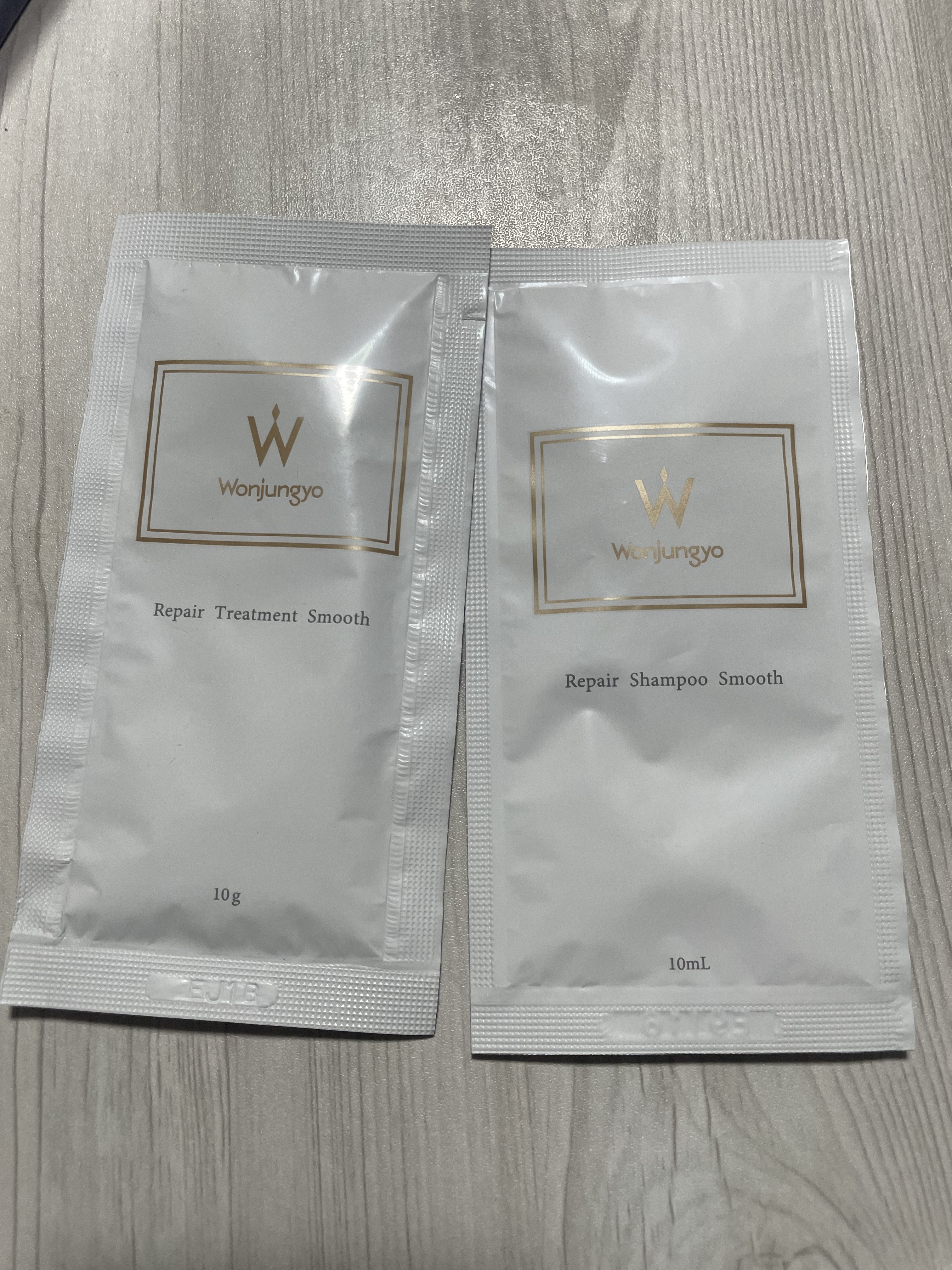 ウォンジョンヨ リペアシャンプー モイスト／リペアトリートメント モイスト トライアルパウチ/Wonjungyo/市販シャンプーを使ったクチコミ（1枚目）